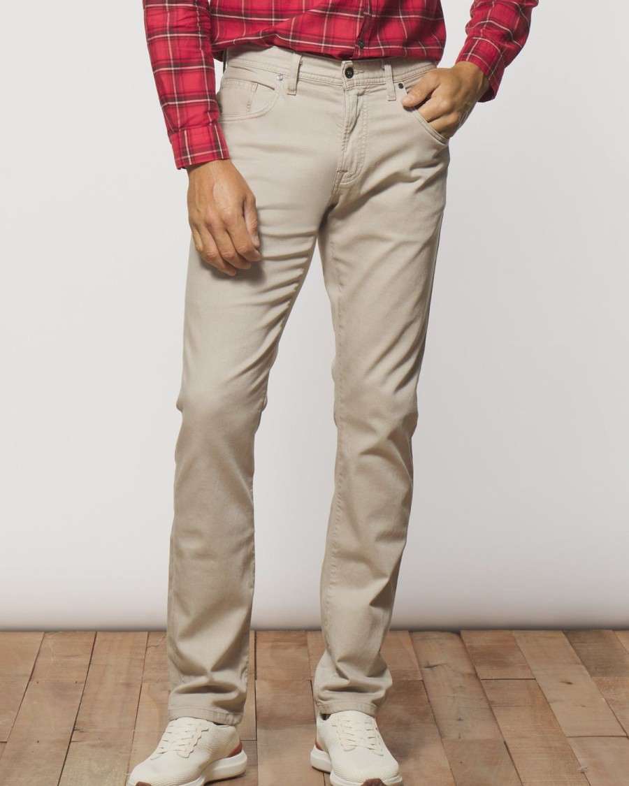 Men johnnie-O Pants | Hugo 5-Pocket Pant Light Khaki