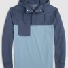 Men johnnie-O Sweatshirts & Hoodies | Harrison Mixed Media Henley Hoodie Lake