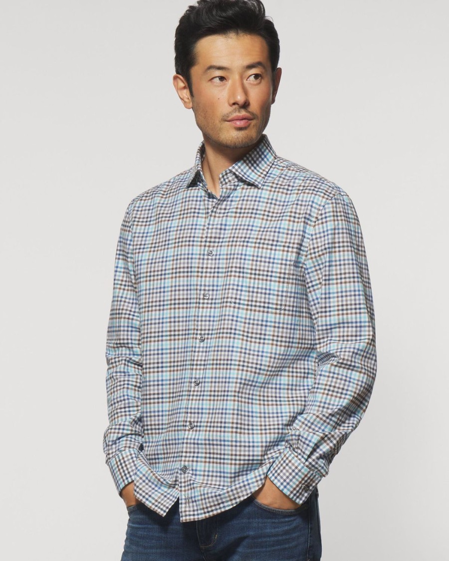 Men johnnie-O Button Up Shirts | Todd Hangin' Out Button Up Shirt Cay