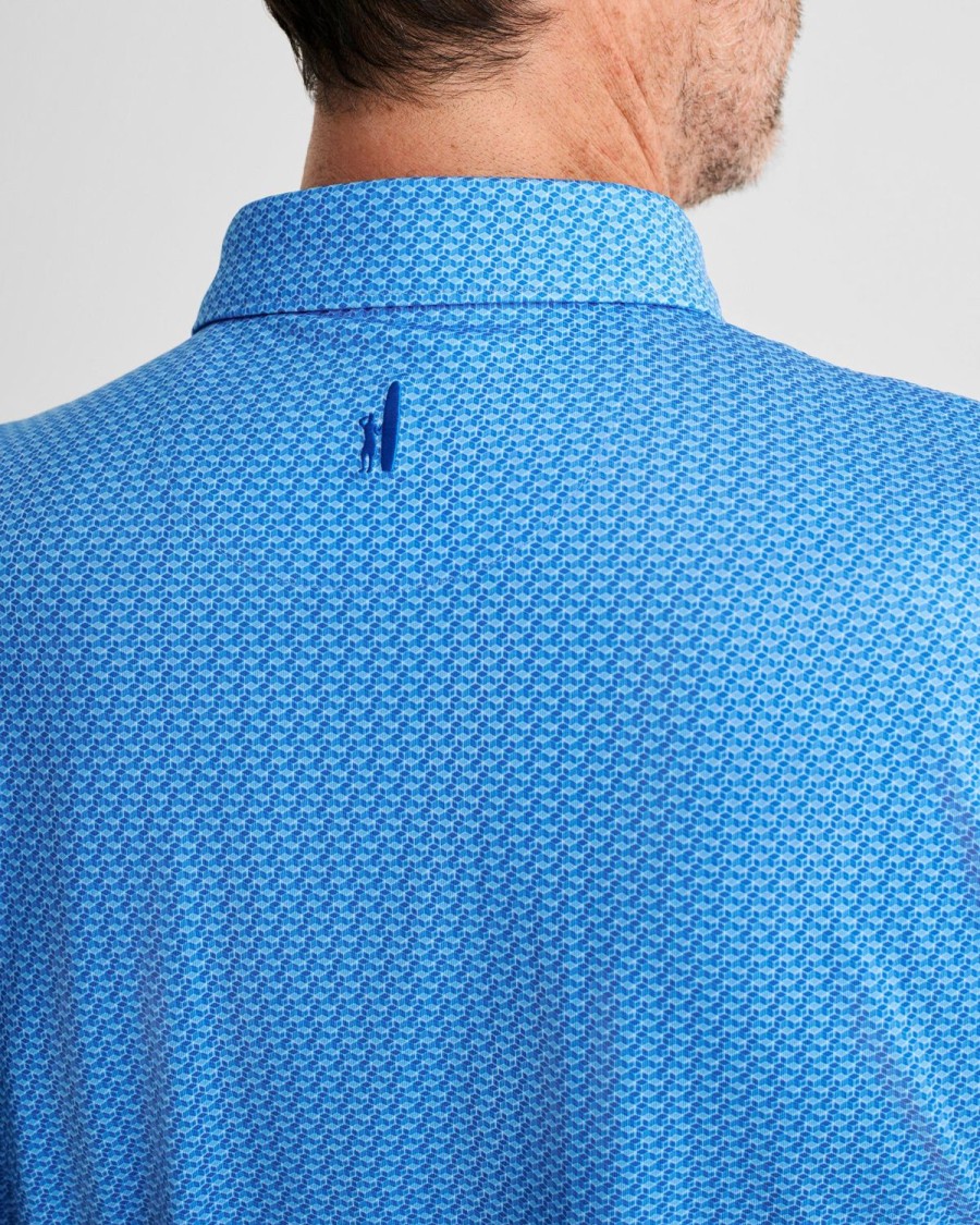 Men johnnie-O Polos | Harvin Printed Jersey Performance Polo Pipeline