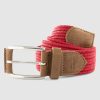 Men johnnie-O Belts | Cotton Stretch Belt Malibu Red