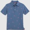 Kids johnnie-O Polos | Flamingo Floaty Jr. Printed Jersey Performance Polo Lake