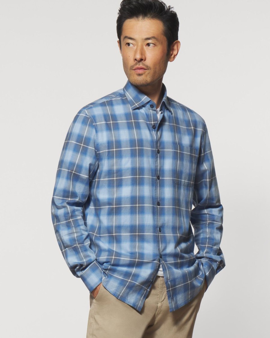 Men johnnie-O Button Up Shirts | Mackie Hangin' Out Button Up Shirt Wake