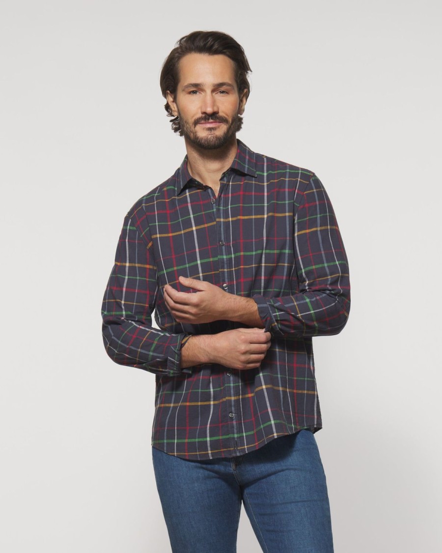 Men johnnie-O Button Up Shirts | Burnley Featherweight Button Up Shirt Charcoal