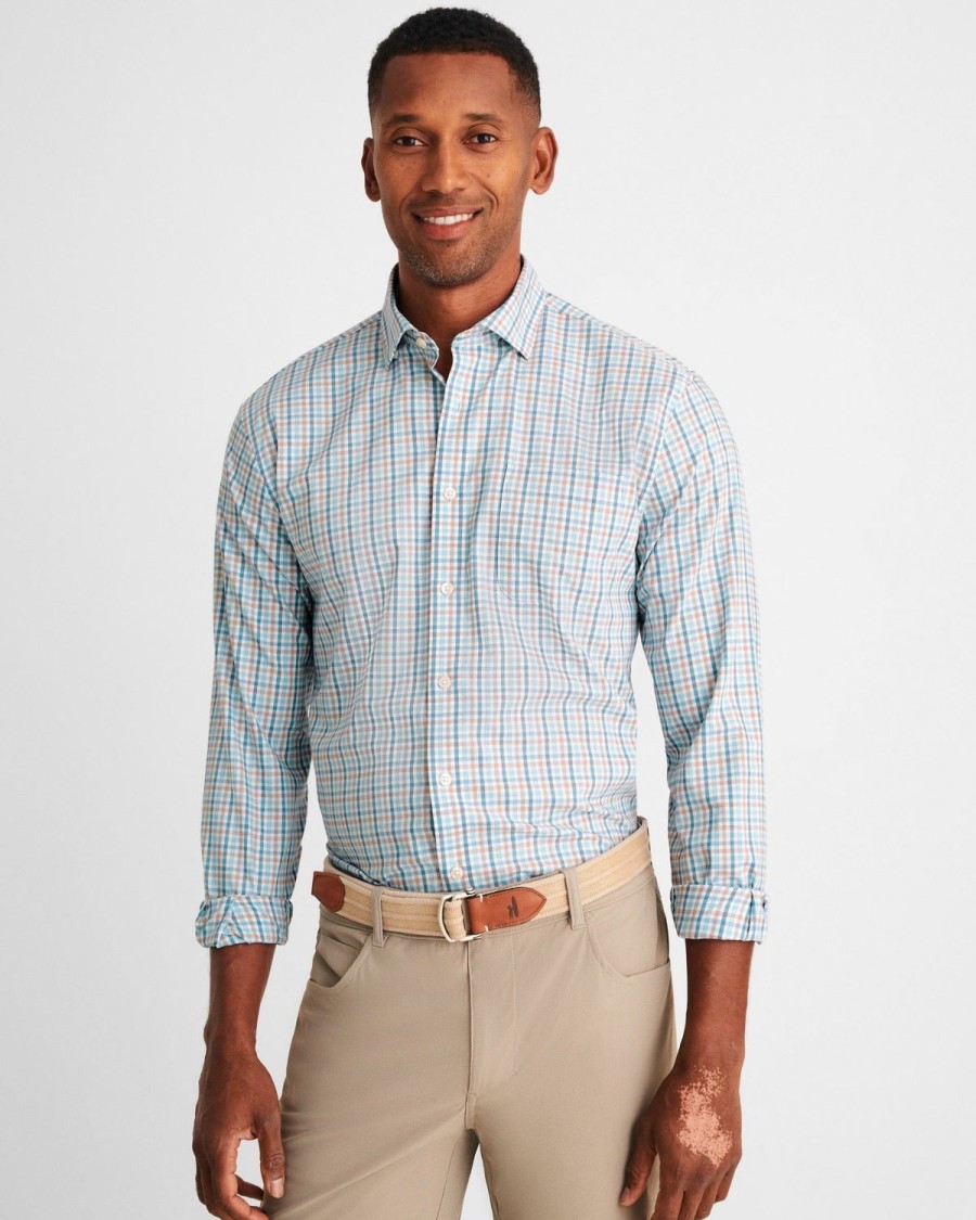 Men johnnie-O Button Up Shirts | Cary Performance Button Up Shirt Oceanside