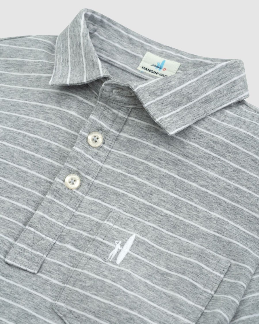 Kids johnnie-O Polos | The Original Jr. Polo - Neese Stripe Heather Gray