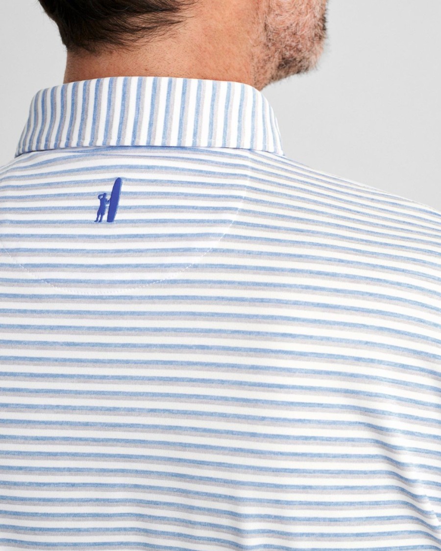 Men johnnie-O Polos | Jory Striped Jersey Performance Polo Maliblu