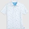 Kids johnnie-O Polos | Surfin' Stripes Jr. Striped Jersey Performance Polo White