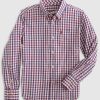 Kids johnnie-O Button Up Shirts | Abner Jr. Performance Button Up Shirt Malibu Red