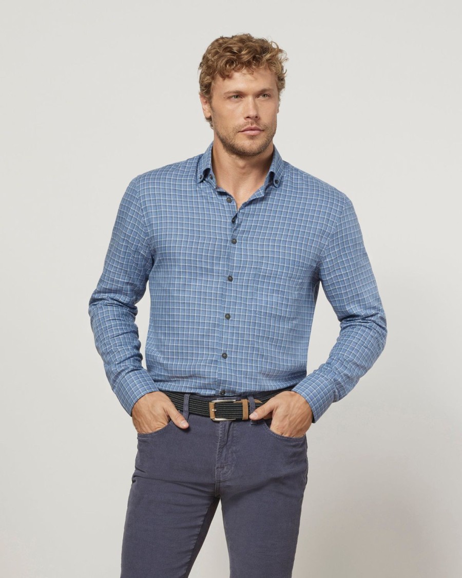 Men johnnie-O Button Up Shirts | Cowee Top Shelf Button Up Shirt Maliblu