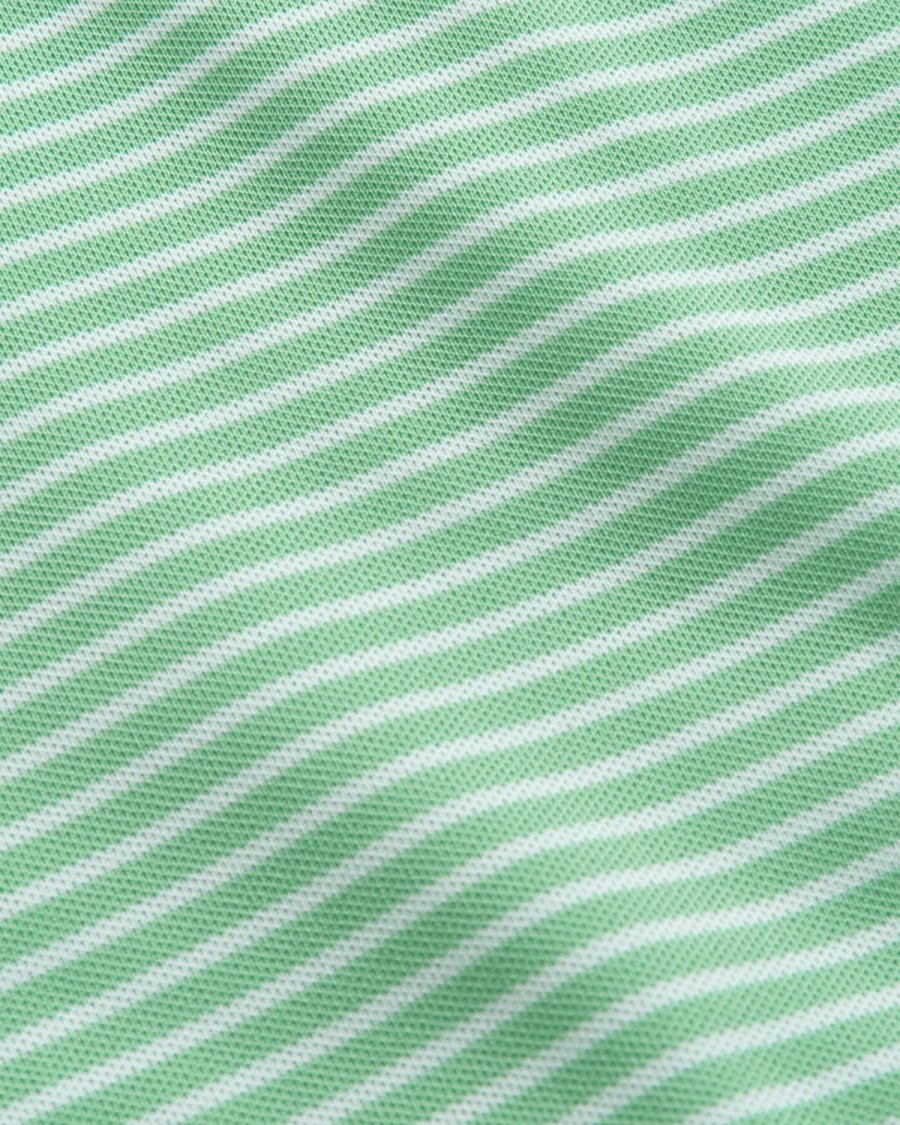 Kids johnnie-O Polos | Colter Jr. Striped Performance Mesh Polo Highlighter