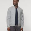 Men johnnie-O Jackets | Newcastle Quilted Bomber Jacket Light Gray