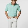 Men johnnie-O Polos | Colter Striped Mesh Performance Polo Highlighter