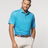 Men johnnie-O Polos | Newman Striped Jersey Performance Polo Maverick