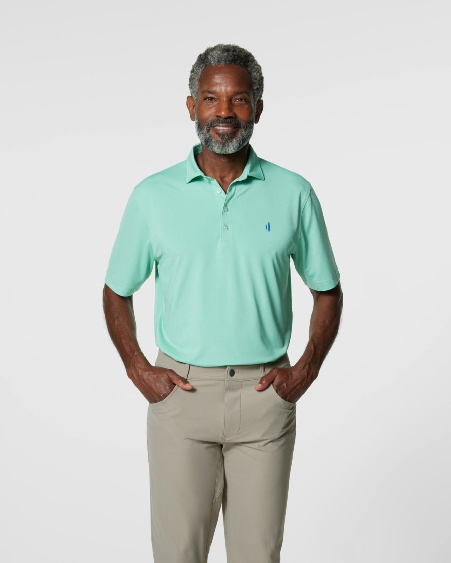 Men johnnie-O Polos | Fairway Solid Mesh Performance Polo Highlighter