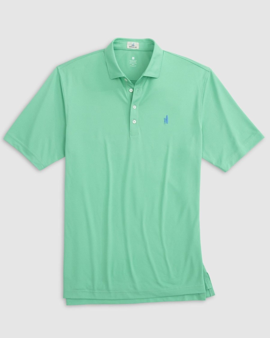 Men johnnie-O Polos | Fairway Solid Mesh Performance Polo Highlighter