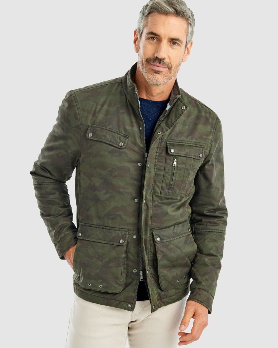 Men johnnie-O Jackets | Coburn Utility Jacket Camo