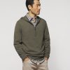 Men johnnie-O Sweaters | Mitch Wool Cashmere Blend 1/4 Zip Hoodie Rover