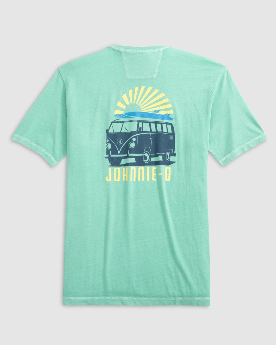 Men johnnie-O T-Shirts | Magic Bus Graphic T-Shirt Spearmint