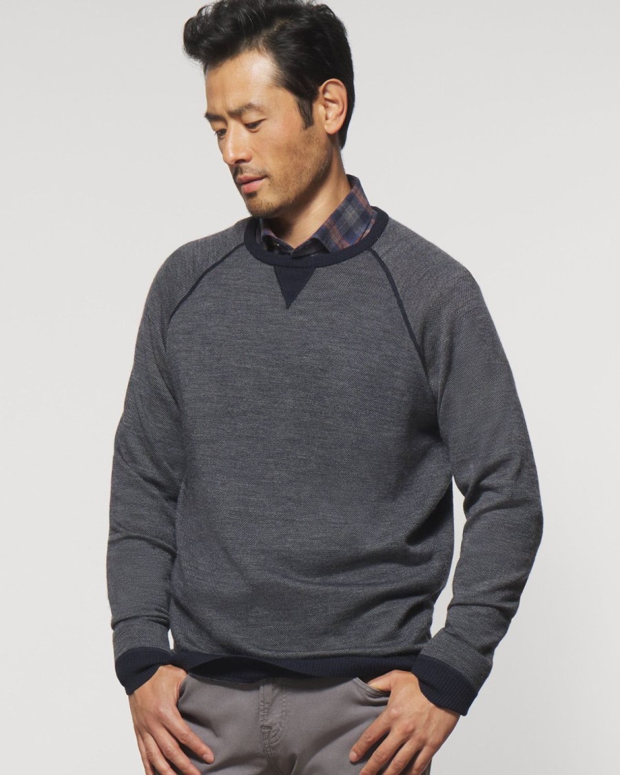 Men johnnie-O Sweaters | Boggs Merino Wool Crewneck Sweater Twilight