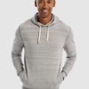 Men johnnie-O Sweatshirts & Hoodies | Peppers Heathered Cotton Drawstring Hoodie Light Gray