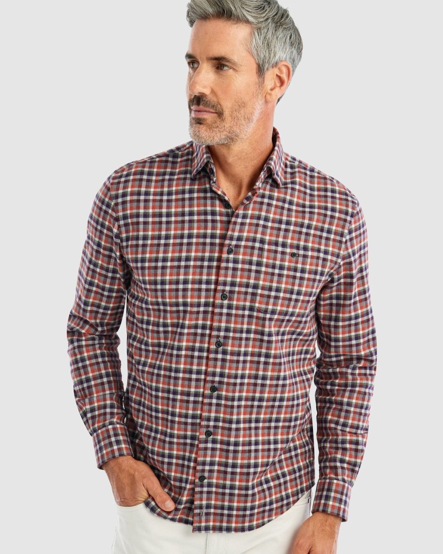 Men johnnie-O Button Up Shirts | Joe Hangin' Out Button Up Shirt Amber