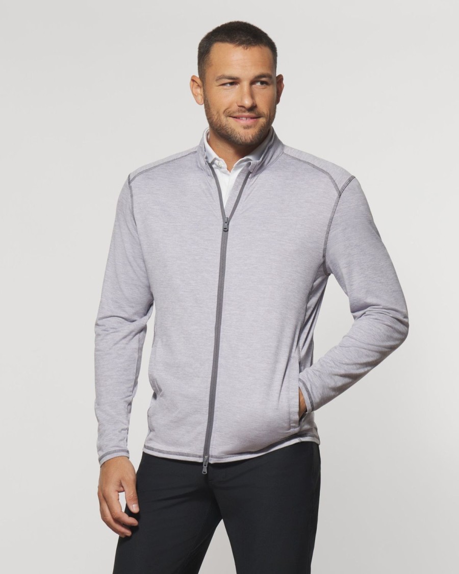 Men johnnie-O Jackets | Cade Performance Heathered Knit Jacket Seal