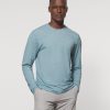 Men johnnie-O T-Shirts | The Course Performance Long Sleeve T-Shirt Baltic