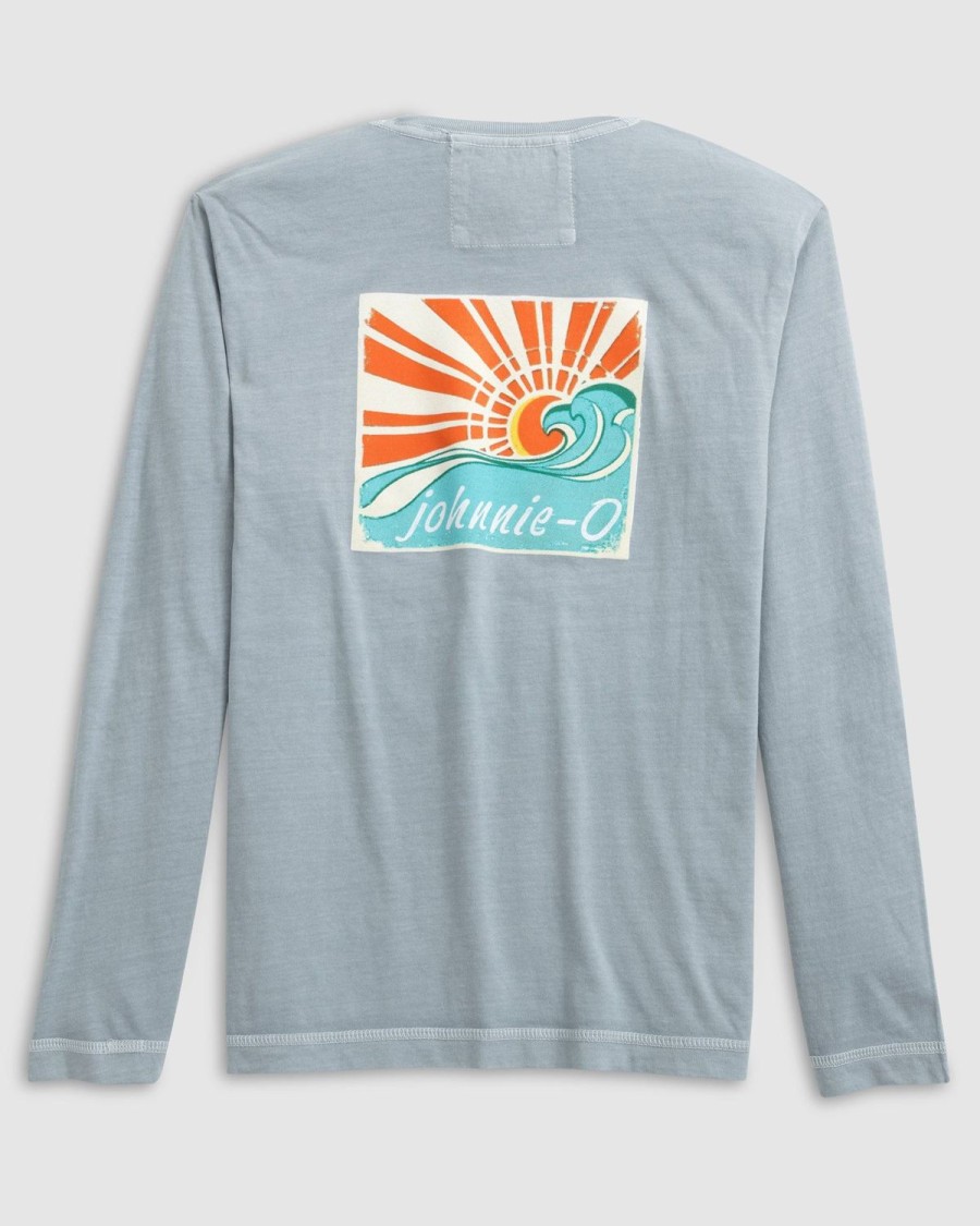 Kids johnnie-O T-Shirts | Vintage Sun Jr. Long Sleeve Graphic T-Shirt Steel