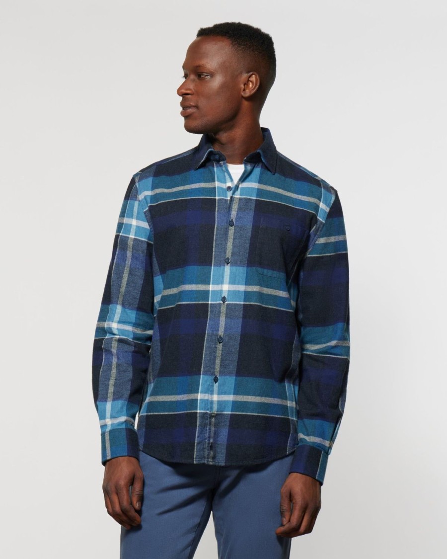 Men johnnie-O Button Up Shirts | Afton Hangin' Out Button Up Shirt Twilight