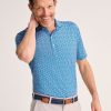 Men johnnie-O Polos | Lucia Printed Top Shelf Performance Polo Pipeline