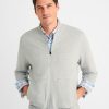 Men johnnie-O Jackets | Decker Baseball Jacket Light Gray