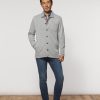 Men johnnie-O Jackets | Tudor Knit Sweater Jacket Light Gray