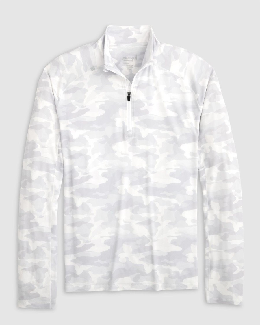 Men johnnie-O Quarter-Zips | Galloway Performance Camo 1/4 Zip Pullover White