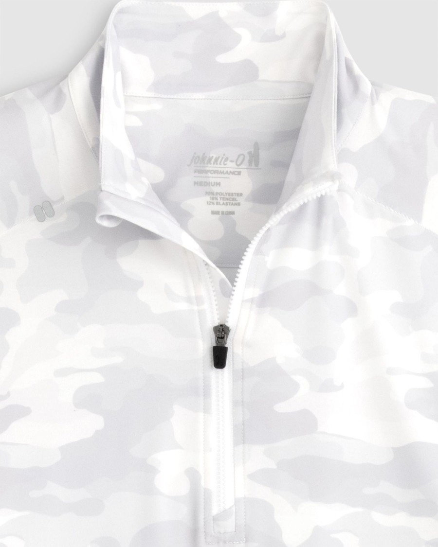 Men johnnie-O Quarter-Zips | Galloway Performance Camo 1/4 Zip Pullover White