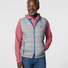 Men johnnie-O Vests | Hudson Quilted 2-Way Zip Front Vest Light Gray