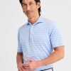 Men johnnie-O Polos | Zayn Striped Jersey Performance Polo Maliblu