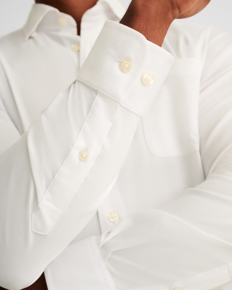 Men johnnie-O Button Up Shirts | Tradd Performance Button Up Shirt White