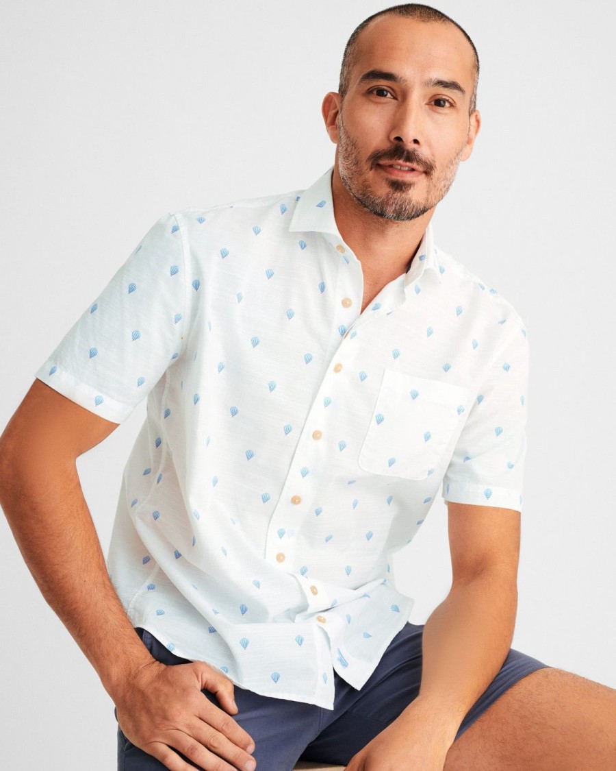 Men johnnie-O Button Up Shirts | Bonnie Hangin' Out Button Up Shirt White