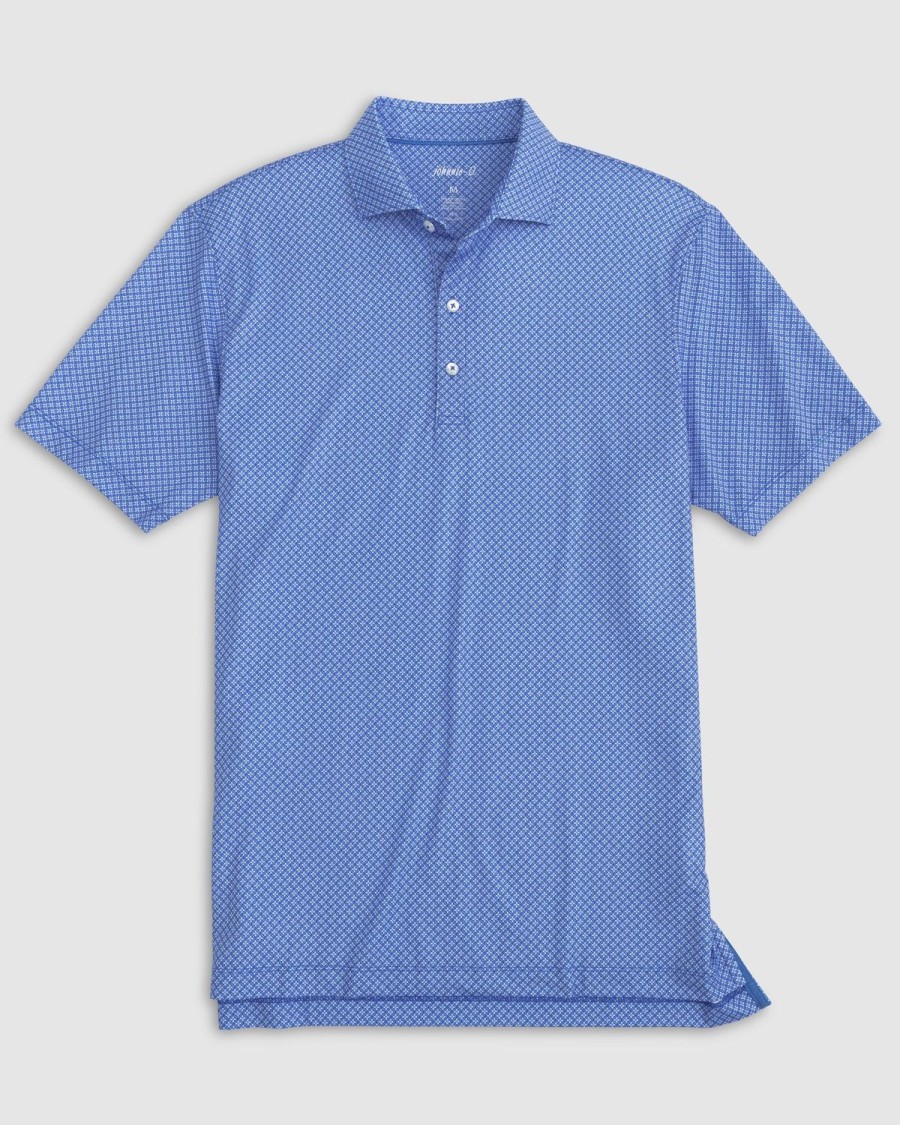 Men johnnie-O Polos | Big & Tall Willfred Printed Jersey Performance Polo Pipeline