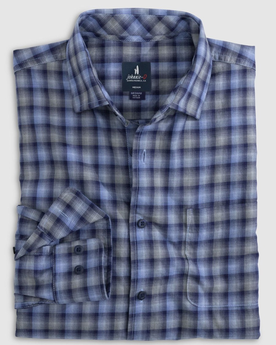 Men johnnie-O Button Up Shirts | Iver Tucked Button Up Shirt Wake