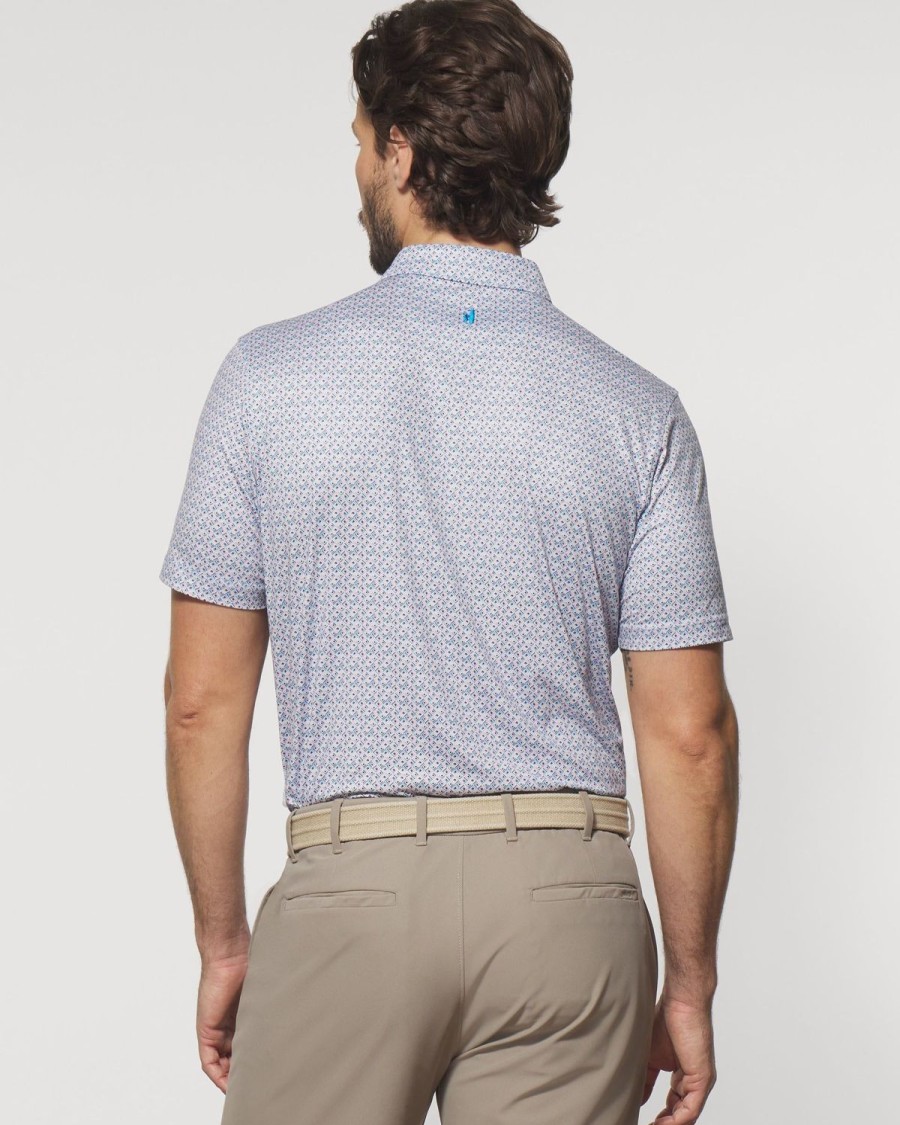 Men johnnie-O Polos | Flint Printed Featherweight Performance Polo Hibiscus