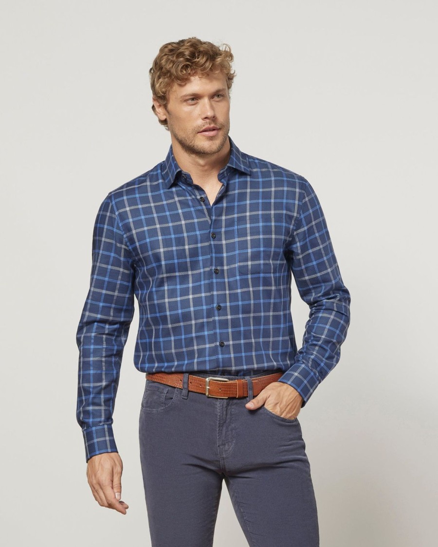 Men johnnie-O Button Up Shirts | Fayette Top Shelf Button Up Shirt Wake