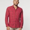 Men johnnie-O Button Up Shirts | Luton Featherweight Button Up Shirt Malibu Red