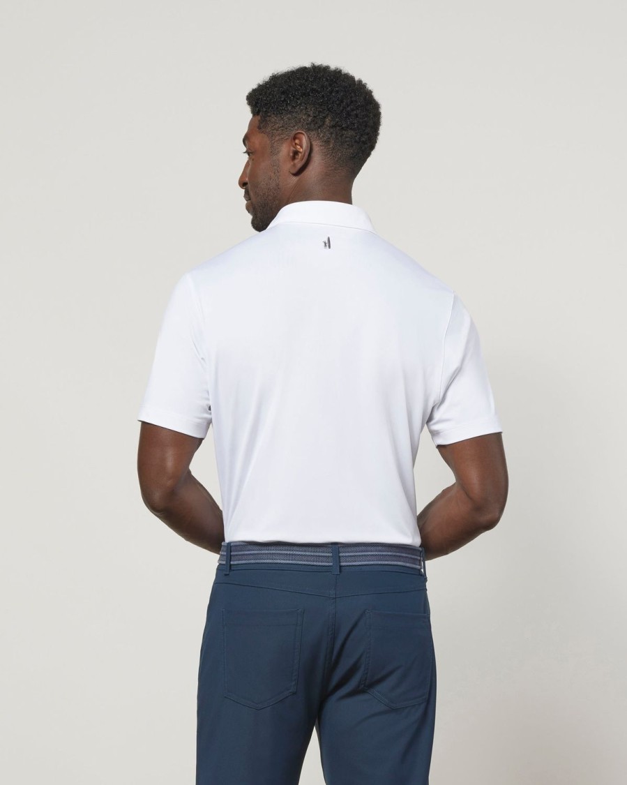 Men johnnie-O Polos | Birdie Solid Jersey Performance Polo White