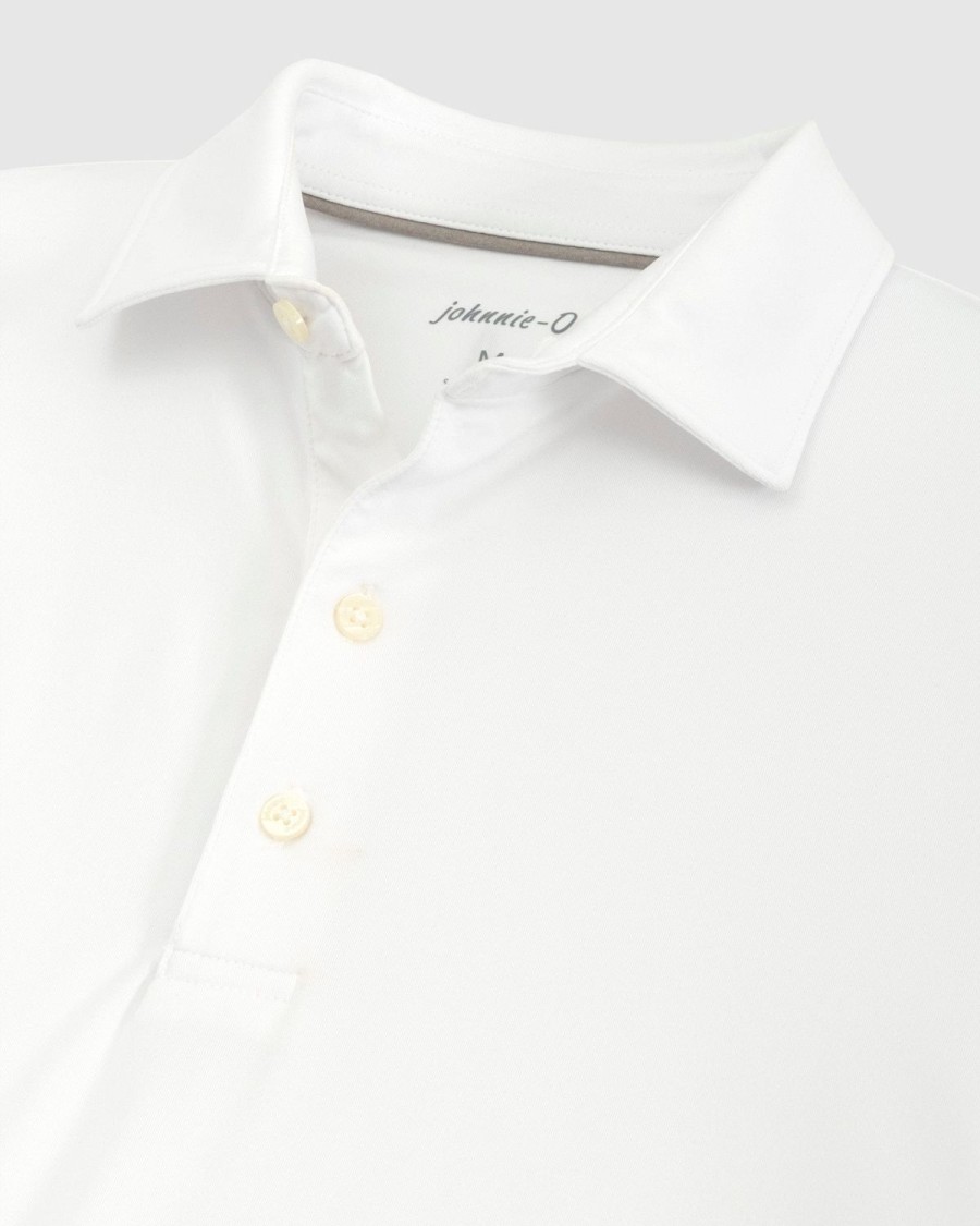 Men johnnie-O Polos | Birdie Solid Jersey Performance Polo White