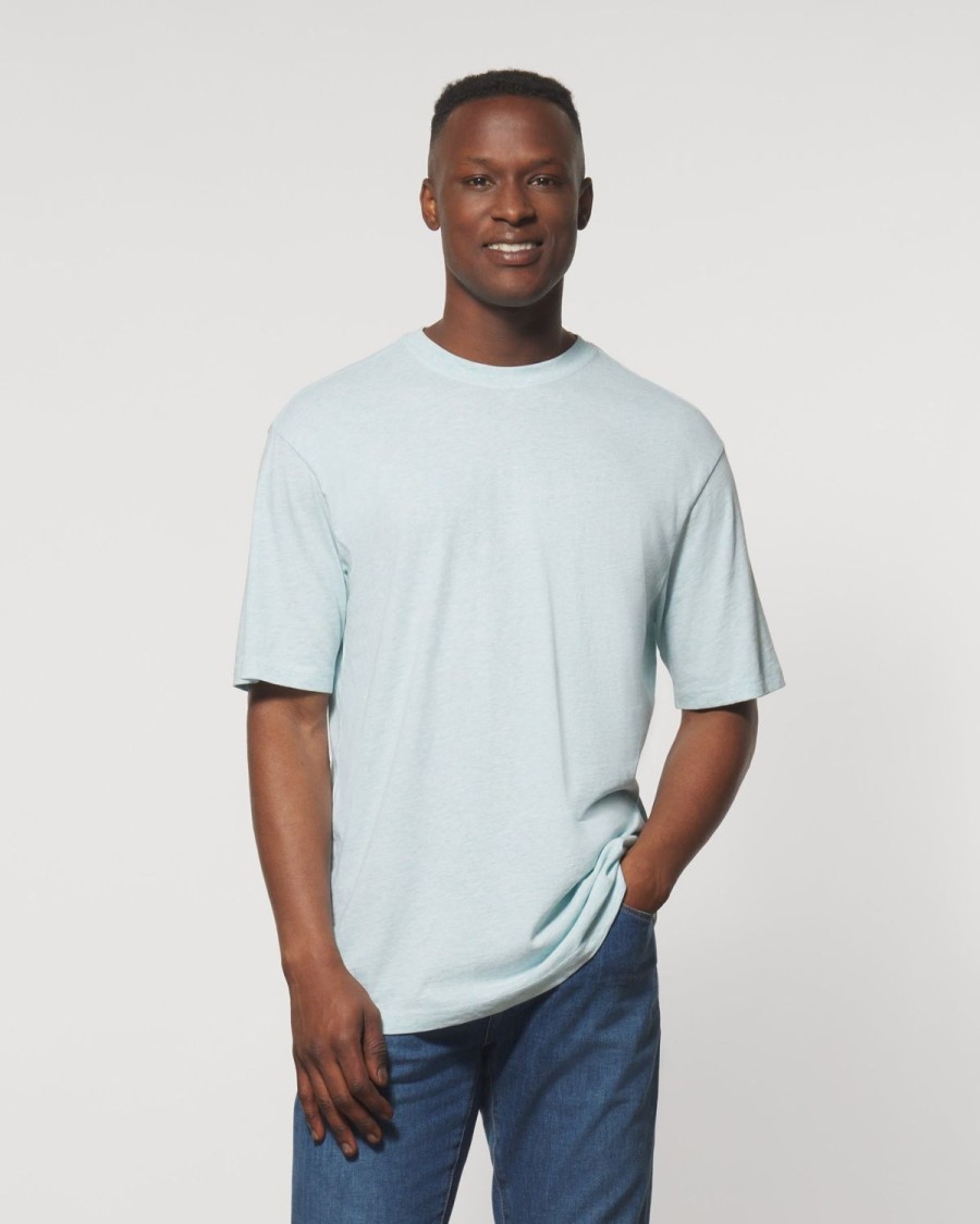 Men johnnie-O T-Shirts | Heathered Spencer Cotton T-Shirt Whaler