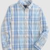 Kids johnnie-O Button Up Shirts | Kiffin Jr. Performance Button Up Shirt Maliblu