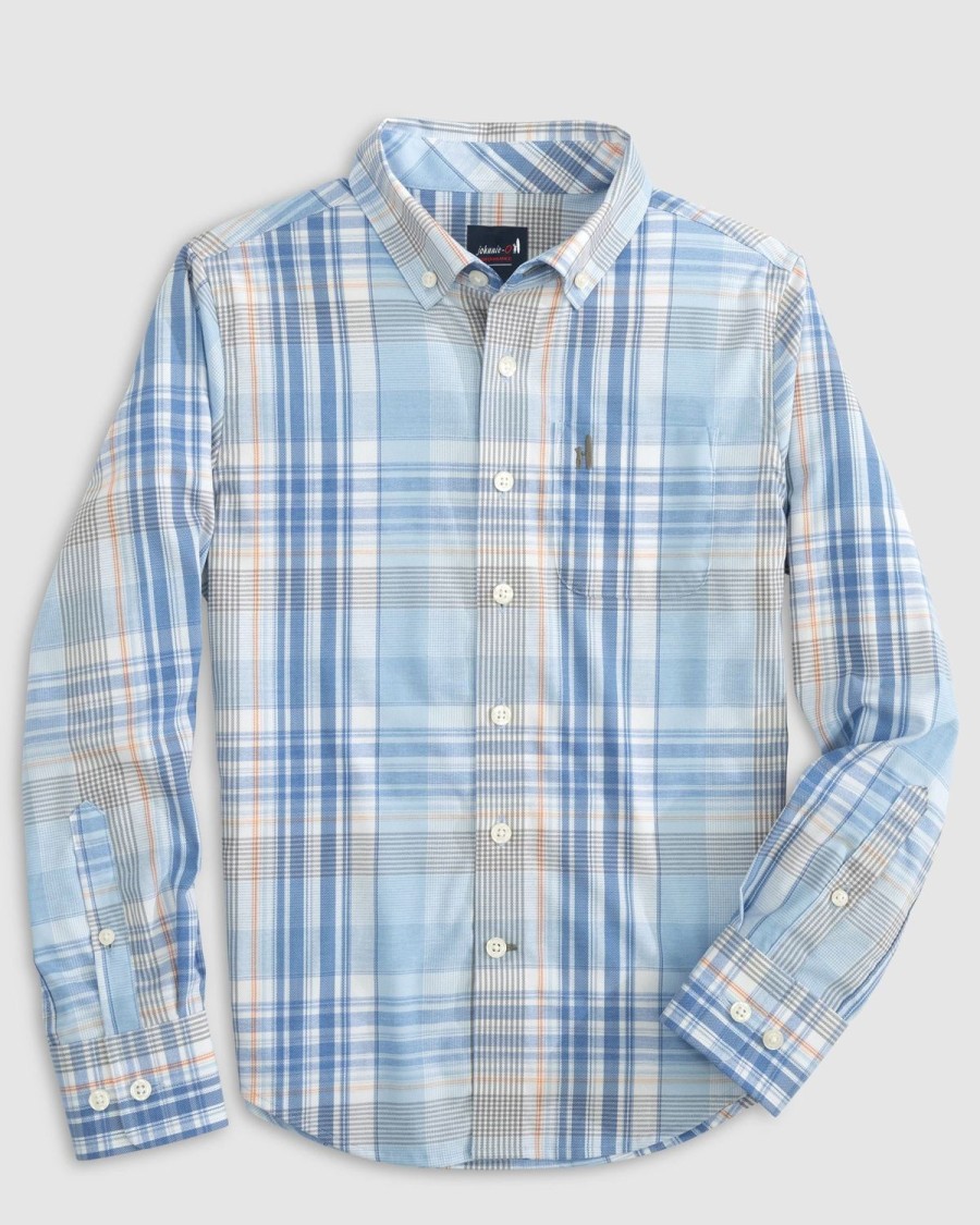 Kids johnnie-O Button Up Shirts | Kiffin Jr. Performance Button Up Shirt Maliblu