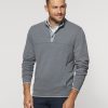 Men johnnie-O Quarter-Zips | Stamford Quilted Henley Pullover Charcoal